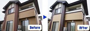 事例①　築12年の戸建住宅：30坪　塗装箇所：外壁・屋根 
