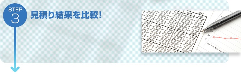 見積り結果を比較！