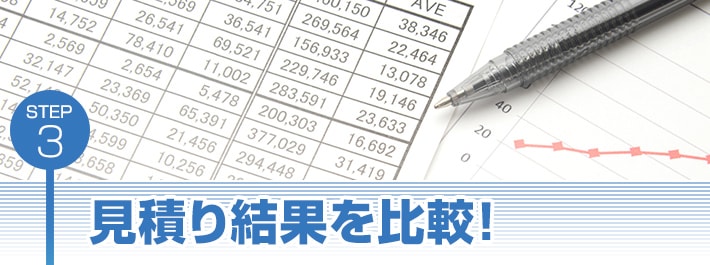 見積り結果を比較！